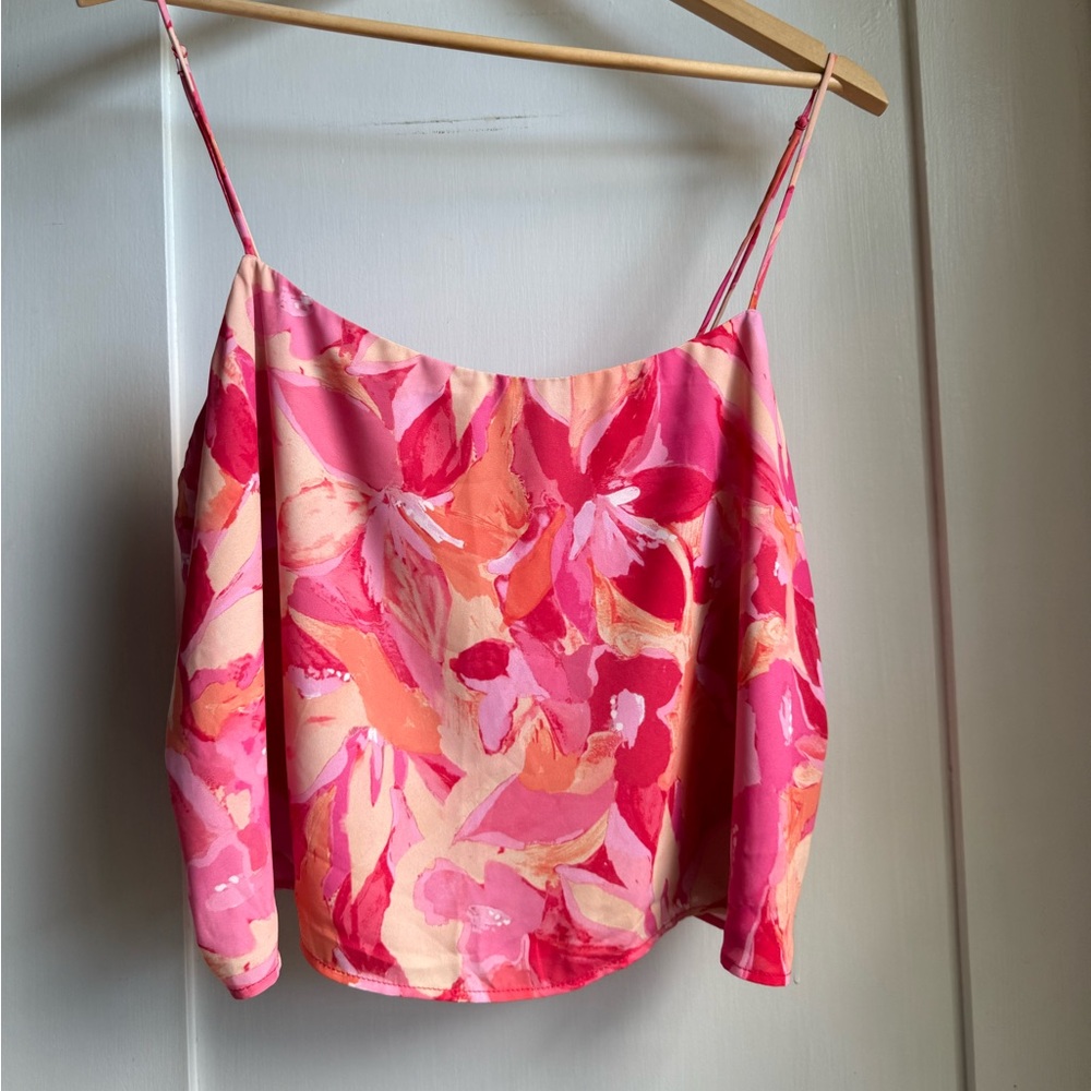 Dynamite Pink and Orange Floral Camisole